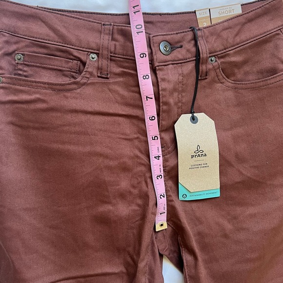 NWT prAna Kayla High Rise Jean, "Manzanita" Red, Size 2 SHORT - Picture 11 of 13